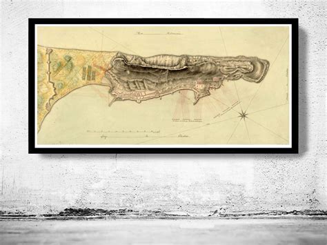 Old Map of Gibraltar Spain 1800 Vintage Map of Gibraltar - VINTAGE MAPS ...