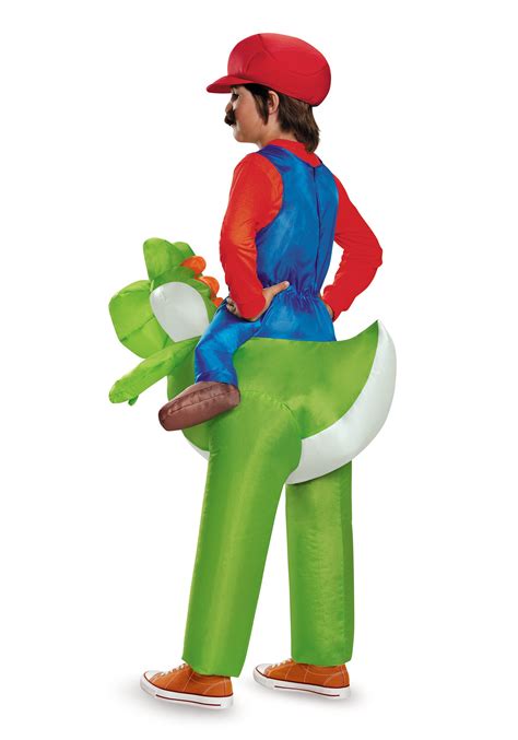 Mario Riding Yoshi Inflatable Halloween Costumes for Kids