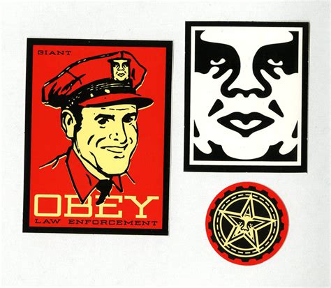 OBEY GIANT Shepard Fairey 3 STICKER LOT Set #25 BRAND NEW Law Enforcement Police | eBay