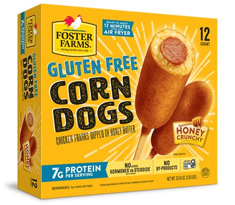 Gluten Free Corn Dogs Honey Crunchy 12 ct - Products - Foster Farms