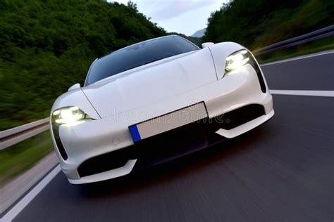 Sports Car Driving Comes at High Speed Stock Image - Image of design ...