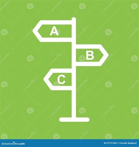 Giving Direction stock vector. Illustration of help, vector - 97721360