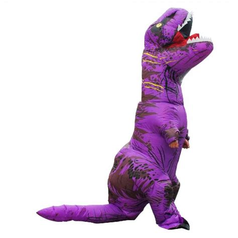 Purple Tyrannosaurus T-Rex Dinosaur Inflatable Costume Halloween Xmas ...