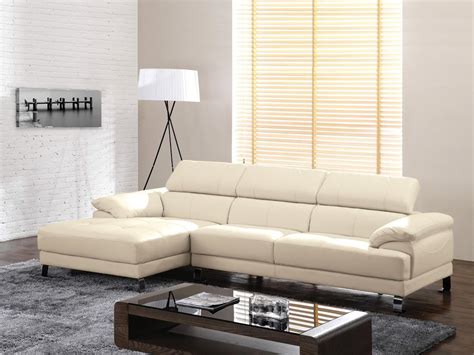 Ecksofa Leder EXCELSIOR II - Elfenbein - Ecke Links kaufen