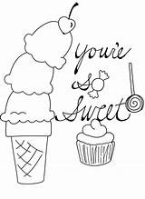 Sweet Ice Cream Printable coloring Page  Download Print Or Color sketch template