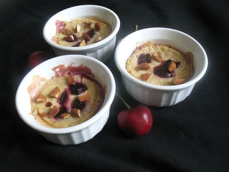 Baked Cherry Oatmeal Dessert Puddings | Lisa's Kitchen | Vegetarian ...
