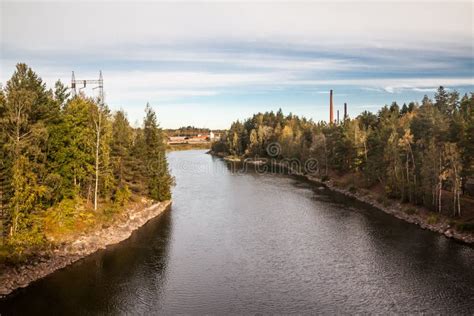 Autumn Landscape of Kymijoki River Waters in Finland, Kymenlaakso ...