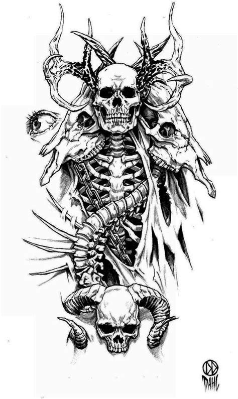 Tattoo Design by DanielDahl | Dark art tattoo, Tattoo design drawings, Skull sleeve tattoos