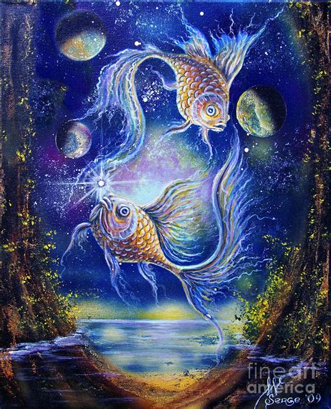 Pisces Painting by Sergey Malkov