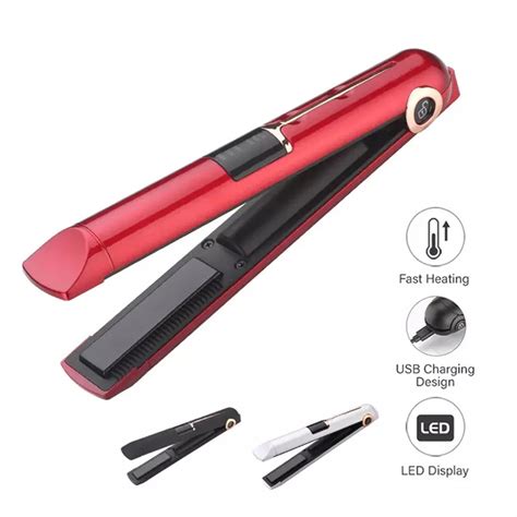 New Arrival Perfect Rechargeable Cordless Hair Straightener And Curler Iron - Buy Rechargeable ...