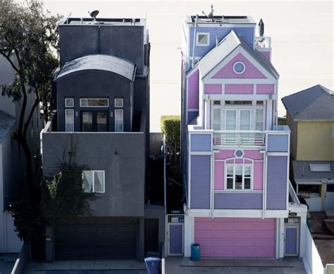 The story of Santa Monica’s pink Barbie, black Batman houses - Los ...