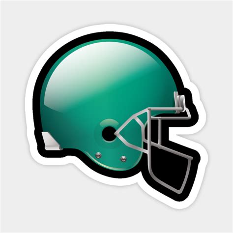 Original Football Helmet In Green Color - Football - Magnet | TeePublic