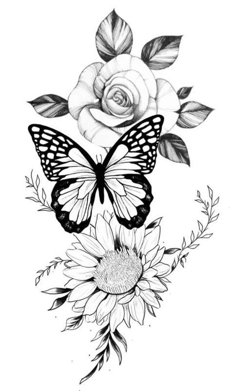 Pin de Herrerabelkin em Tatuajes florales | Rosa e borboleta tatuagem ...