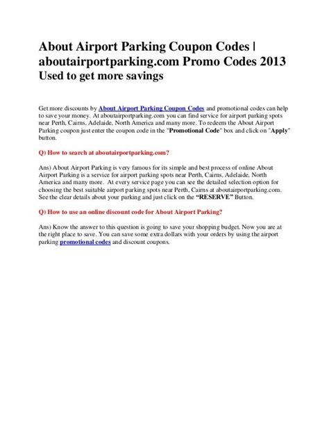 AboutAirportParking Coupons | About Airport Parking Coupon Codes ...