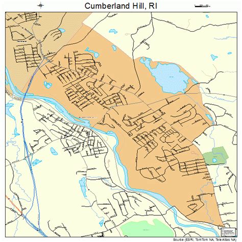 Cumberland Hill Rhode Island Street Map 4420260