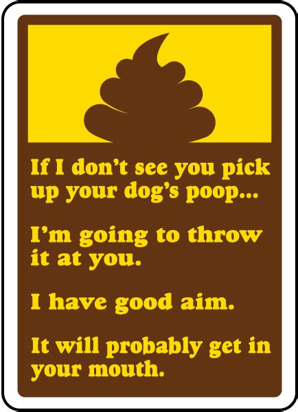 Pick Up Your Dog's Poop Sign - Save 10% Instantly