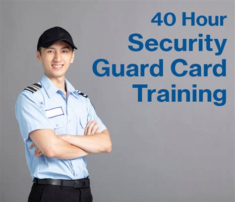 Certificates - 40 Hour Security Guard Card Training