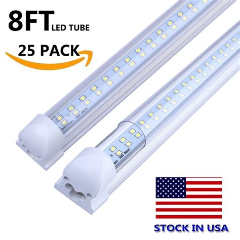 8FT LED Tube Light Super Bright 72W SMD2835 LED Bulb Cold White 6500K 2.4M 2400MM 8 FT LED Tube ...