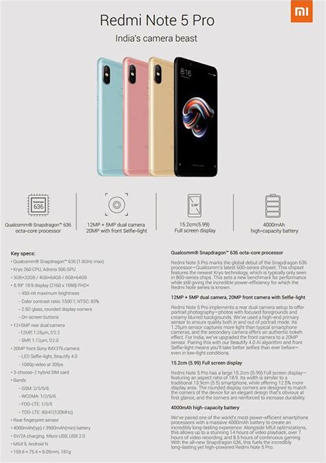 Xiaomi Redmi Note 5 And Redmi Note 5 Pro Specs Surfaces Online Ahead Of ...