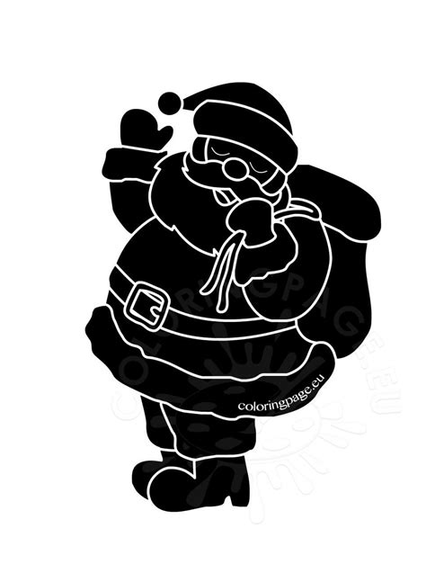 Christmas Stencil - Santa stencil | Coloring Page