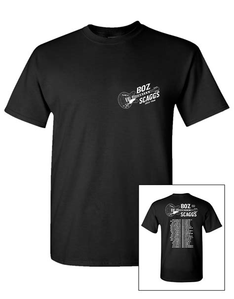 Boz Scaggs - Spring 2023 Tour Black tee – Super Ultra Mega Merchandise