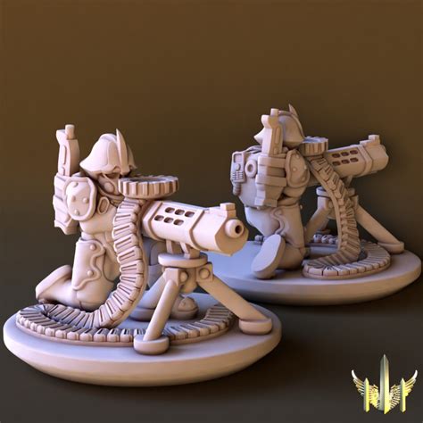 3D Printable Conscript Emplacement Machine Gun by Triple Spire Workshop