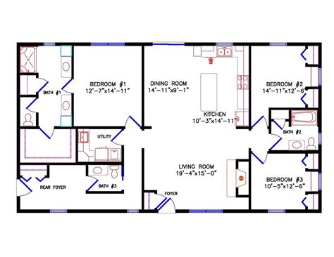 Amazing Concept Small House Floor Plans Ranch, House Plan 6 Bedroom