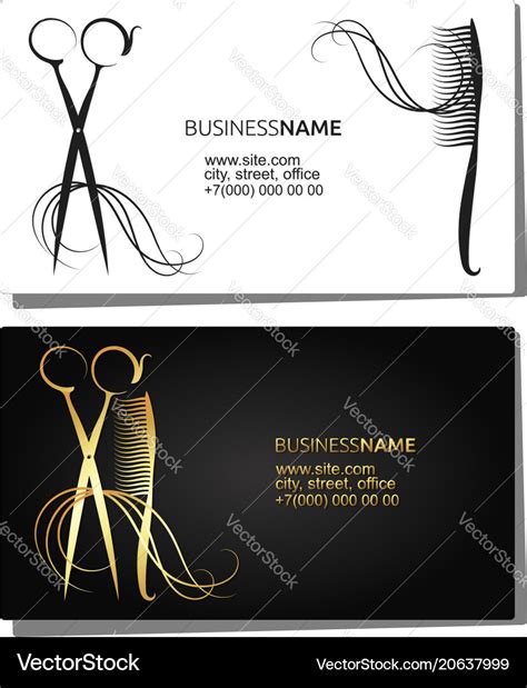 Beauty salon business card Royalty Free Vector Image