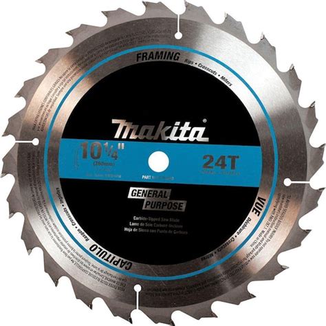 Makita 10-1/4 in. 24 Teeth T.C.T. Circular Saw Blade-A-94910 - The Home Depot