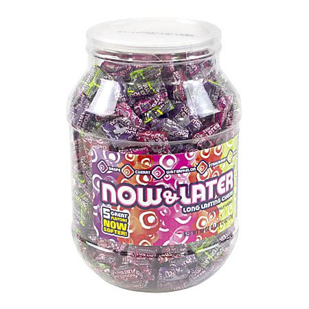 Now and Later Candies Assorted Flavors Jar Of 365 - Office Depot