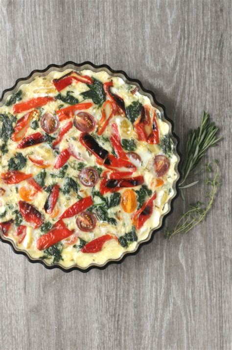 Egg White Quiche with Vegetables - Healthy Crustless Quiche Recipe