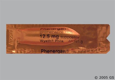 Phenergan Rectal Suppository 12.5Mg Drug Medication Dosage Information