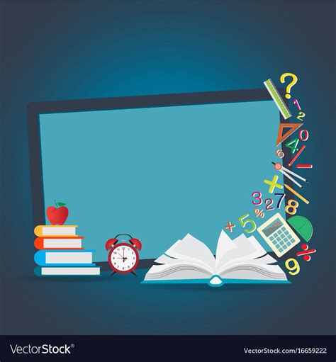 Mathematics design background with open book, back to school creative ...