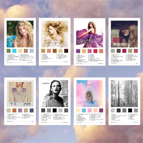 Taylor Swift Album Prints - Decorate Your Space with These Unique Prints