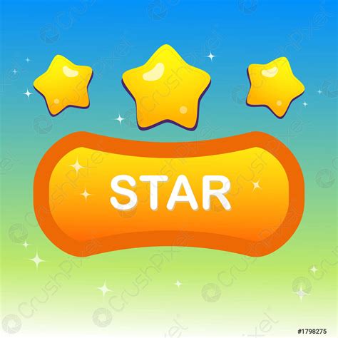 Cute stars on shape text box and blink stars with - stock vector | Crushpixel