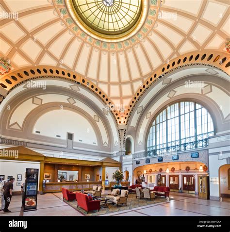 The lobby of the Chattanooga Choo Choo Hotel, formerly the terminal station, Chattanooga ...