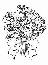 Bouquet Of Flowers Coloring Pages For Childrens Printable Sketch  sketch template
