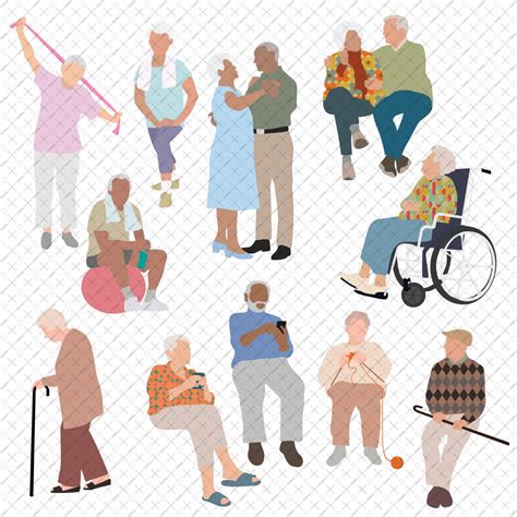 Flat Vector Elderly People – Toffu Co