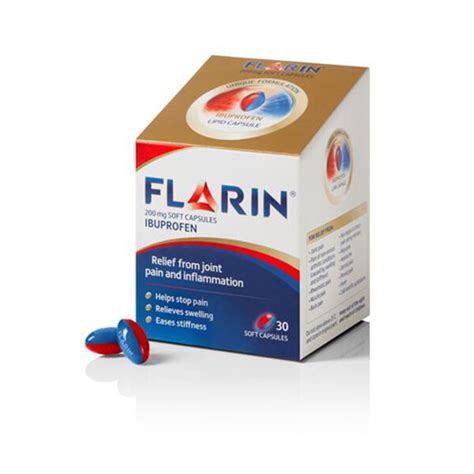 Flarin Ibuprofen 200mg 30 Soft Capsules | Pharmacy2U