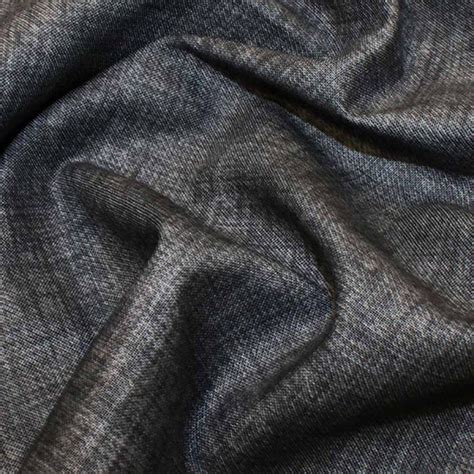 John Louden Linen Texture Fabric | Dark Grey