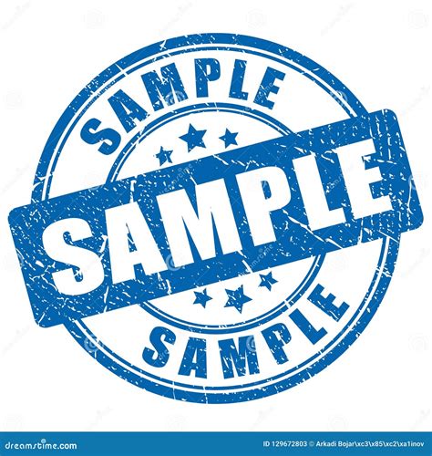 Sample rubber stamp stock vector. Illustration of placard - 129672803