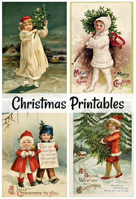 DIY Vintage Christmas Cards to Make with Free Printables - Town ...