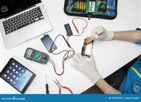 IPhone repairing editorial stock photo. Image of desk - 47423678