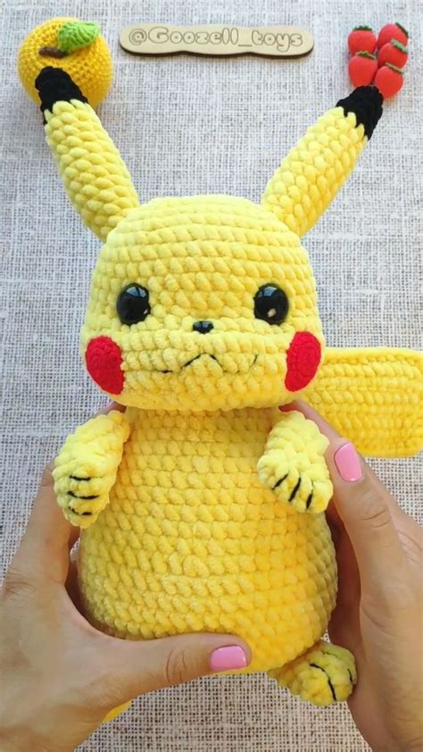 PIKACHU CROCHET PATTERN Pokemon Amigurumi Pdf pattern Pokemon Crochet Pattern Plush pokemon ...