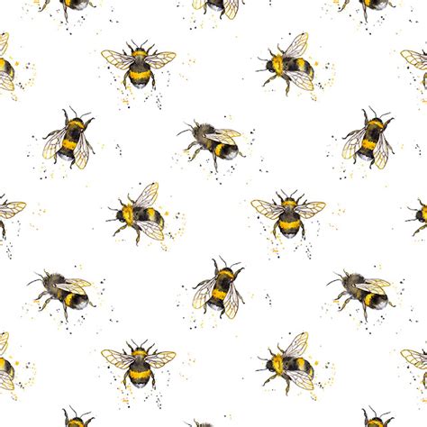 Amy Holliday Illustration : Pattern Design // Honey Bee & Bumble Bees