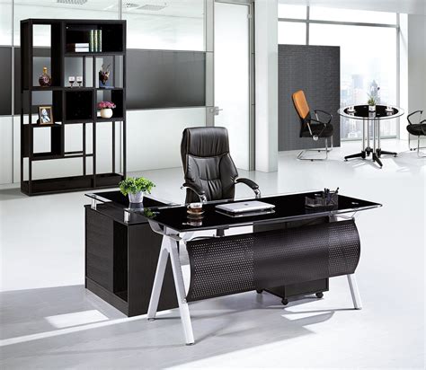 Glass Office Table Executive Table New Design Office Desk Modern Tempered Glass High Quality D ...