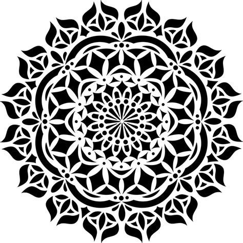 Designer Stencils Asana Mandala Stencil FS025 - The Home Depot