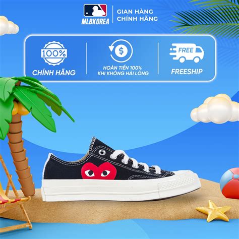 Giày Converse x CDG Play Heart Cổ Thấp Chính hãng (MH) | Shopee Việt Nam