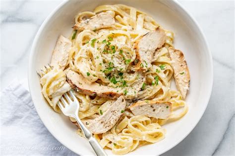 Grilled Chicken Fettuccine Alfredo - Saving Room for Dessert