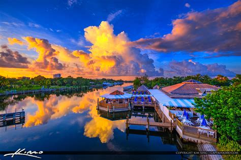 Waterway Cafe Palm Beach Gardens Epic Clouds | HDR Photography by Captain Kimo